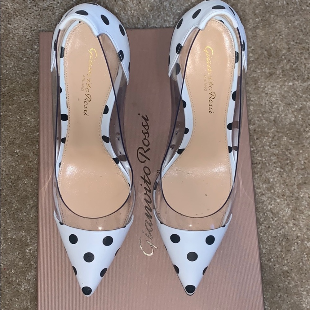 💥SALE🔥Gianvito Rossi Plexi Nappa Dot